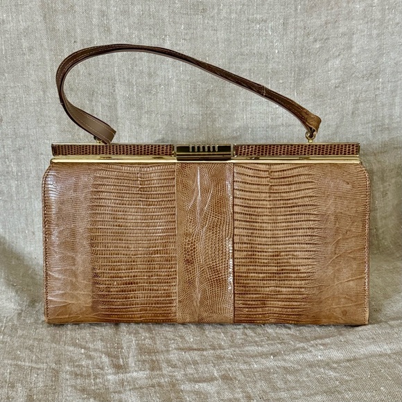 vintage 50s 60s lizard skin handbag Bags by Marquise - Picture 12 of 12